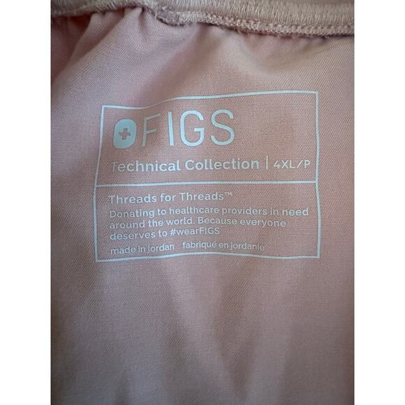 FIGS Zamora Jogger Scrub Pants Womens Sz 4XL/P Pink Sand Pull On Medical 1000208 - Picture 4 of 5